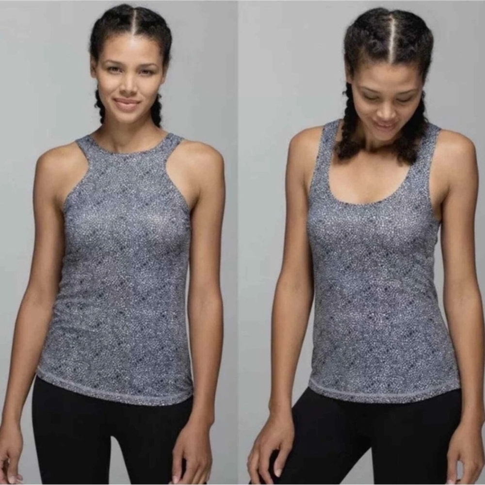 Lululemon Front Racer II Plush Petal Black Ghost Size 6